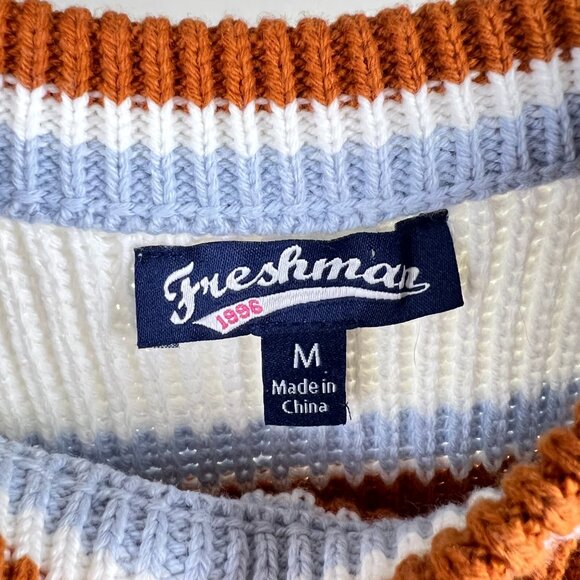 Freshman 1996 Striped Knit Tank Sweater. Size: M - Picture 3 of 6